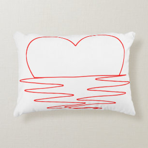 Almohada de Amor Besada por el Sol – Corazón Rojo