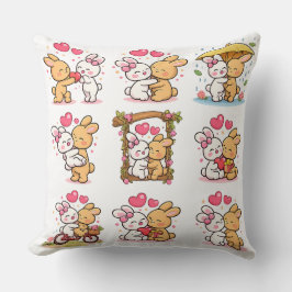 Almohada de Amor de Conejo Kawaii