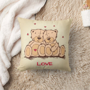 Almohada de amor de osito de peluche