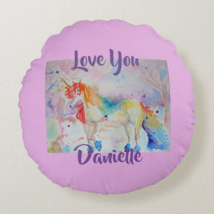 Almohada de amor para nursery de niñas unicornio a