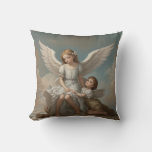 Almohada de ángeles niños religiosos