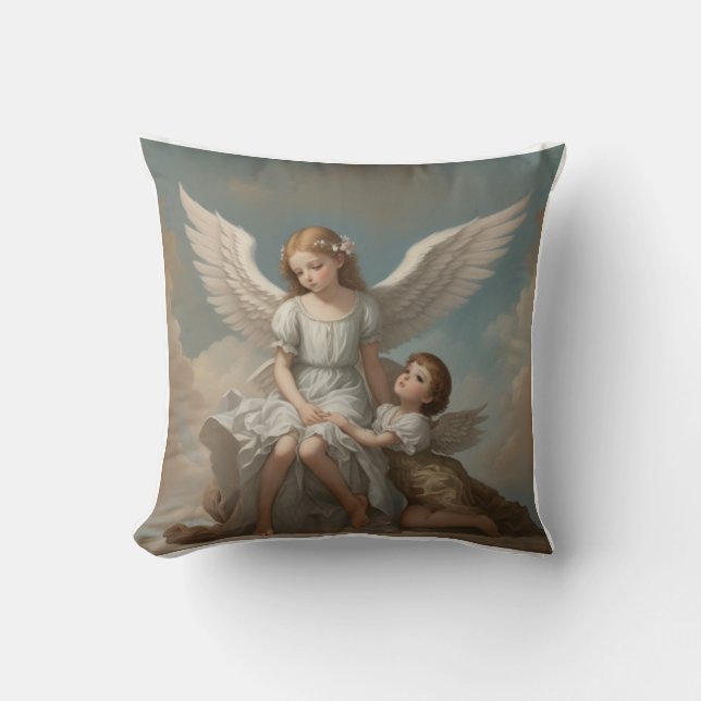 Almohada de ángeles niños religiosos (Anverso)