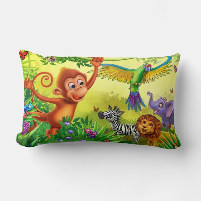 almohada de animales de la jungla para niños (Anverso)
