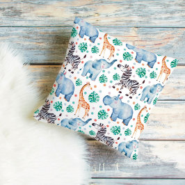 Almohada de animales salvajes de la jungla linda