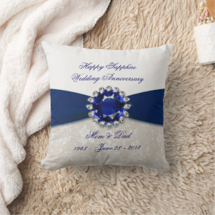 Almohada de aniversario de bodas de Damasco 45