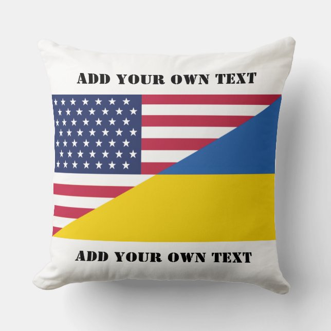 Almohada de Apoyo americano hacia Ucrania (Anverso)