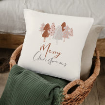Almohada de árbol de Navidad boho – Acogedor adorn