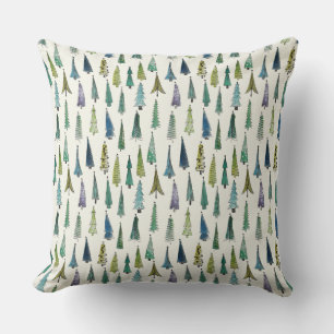 almohada de árboles de navidad