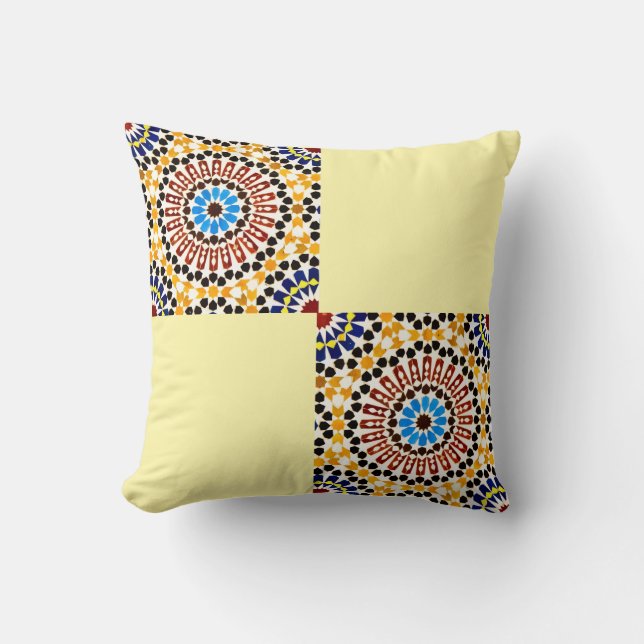 Almohada de armonía Zellige marroquí (Anverso)