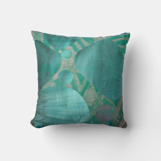 Almohada de arte abstracto Aqua