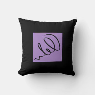 Almohada de Arte Abstracto Minimalista Línea Negra