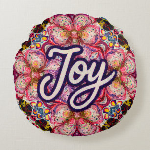 Almohada de arte Bright Kaleidoscope – Edición Joy