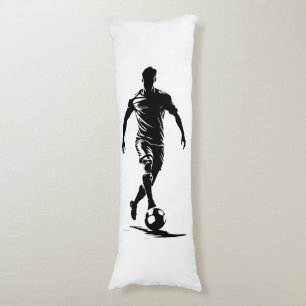 Almohada de arte con silueta de jugador de fútbol