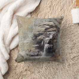 Almohada de arte de cascada rocosa