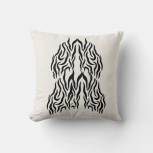 Almohada de arte de línea minimalista boho – 16x16