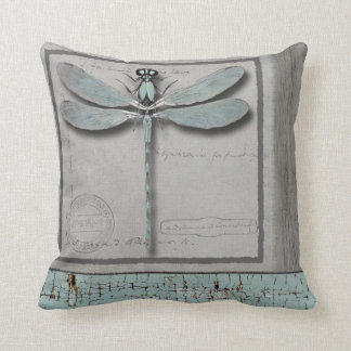 almohada de arte Dragonfly, artista Karen J Willia