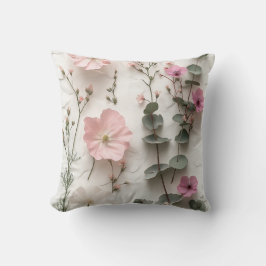 Almohada de arte floral de eucalipto en pastel sua