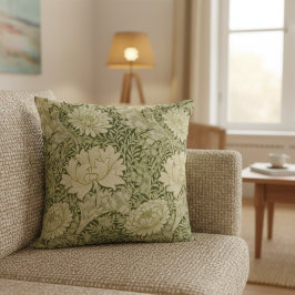 Almohada de arte floral elegante de William Morris