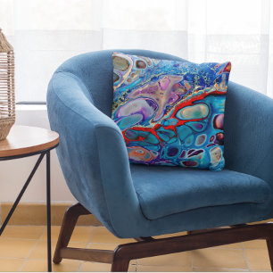 Almohada de Arte Fluido con Estampado de Mármol Pi