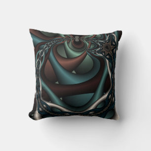 almohada de arte fractal de reacción en cadena