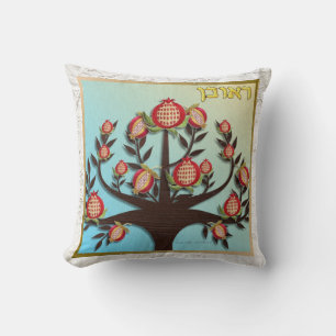 Almohada de arte Judaica Reuben 12 tribus de Israe