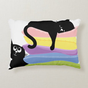 Almohada de Arte Moderno Arcoíris Ondulado Dos Gat