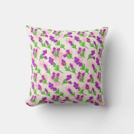 Almohada de arte pop neón de lavanda de cacao