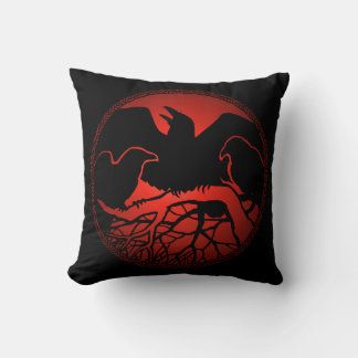 Almohada de arte Raven Espíritu Nativo Lávaro Láva
