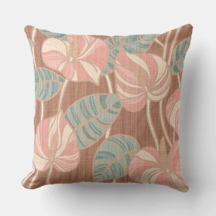 almohada de arte tropical