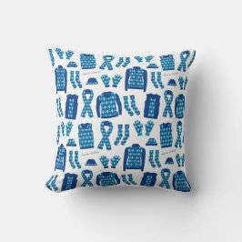 Almohada de artículos con patrón Argyle azul