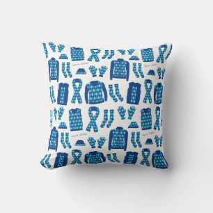 Almohada de artículos con patrón Argyle azul