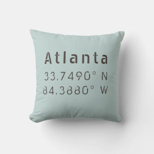 Almohada de Atlanta Longitud Latitud
