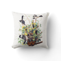 Almohada de Audubon Mockingbirds