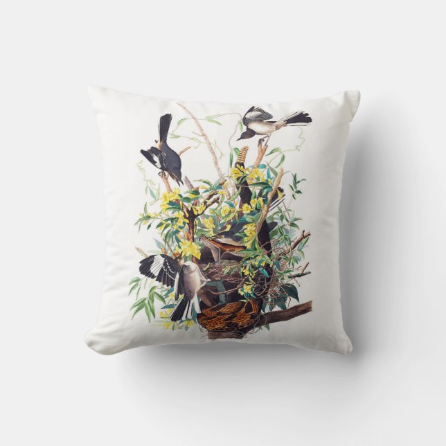Almohada de Audubon Mockingbirds (Anverso)