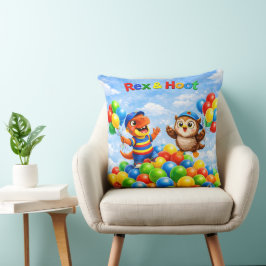 Almohada de aventura de Rex y hoot en fosa de bola