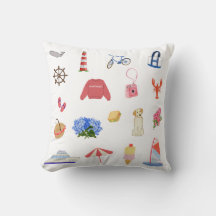 Almohada de aventura de verano en Nantucket
