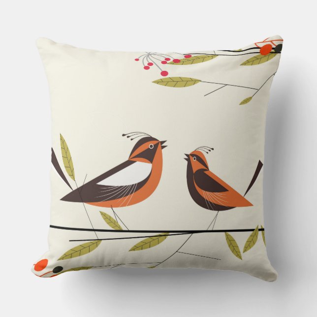 Almohada de Aves Caprichosas (Anverso)