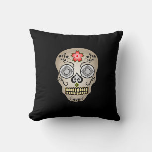 Almohada de azucar de flores rojas