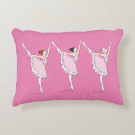 almohada de bailarinas rosadas