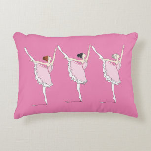 almohada de bailarinas rosadas