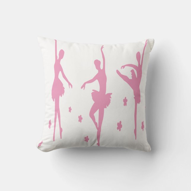 Almohada de Bailarinas Rosas (Anverso)