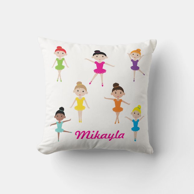 Almohada de baile personalizada de la bailarina (Anverso)