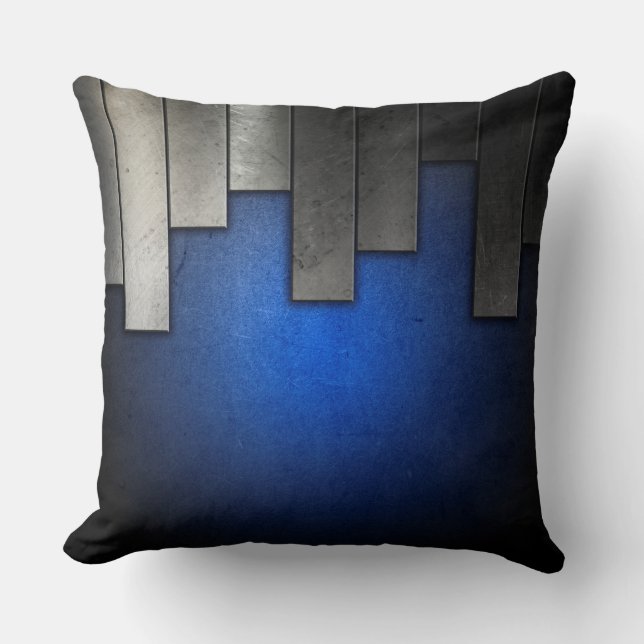 Almohada de baldosas de acero azul real (Anverso)