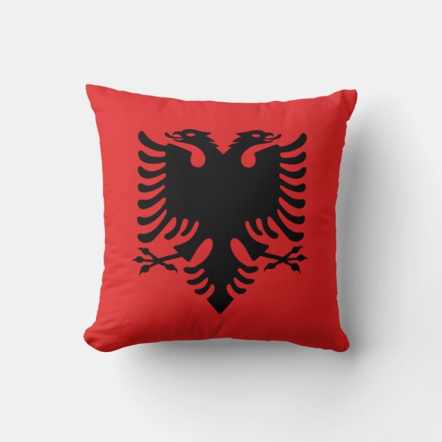almohada de bandera albanesa (Anverso)