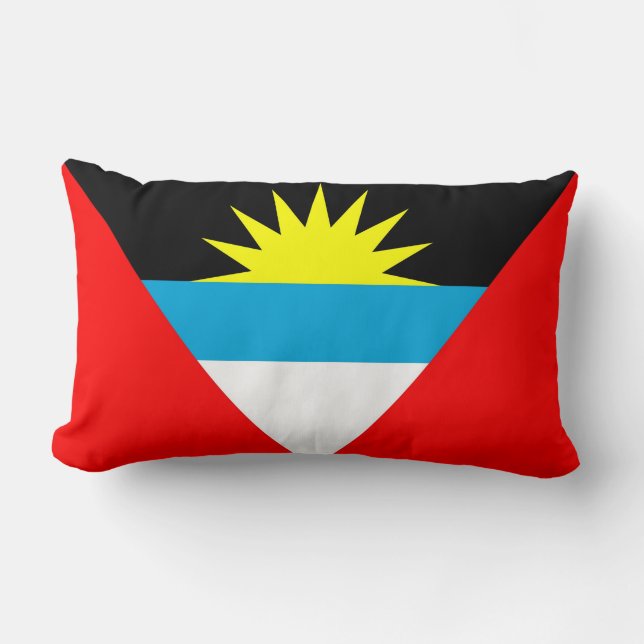 almohada de bandera de antigua y barbuda (Anverso)
