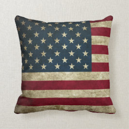 Almohada de bandera estadounidense vintage galardo
