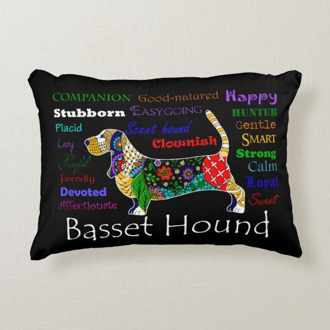 Almohada de Basset Hound (Anverso)