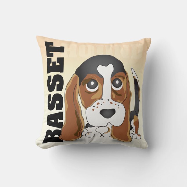 Almohada de Basset Hound (Anverso)