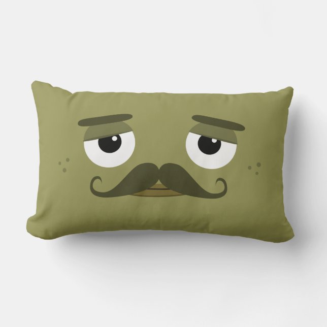 Almohada de BBSS Moustachios #2 (21" x13") (Anverso)