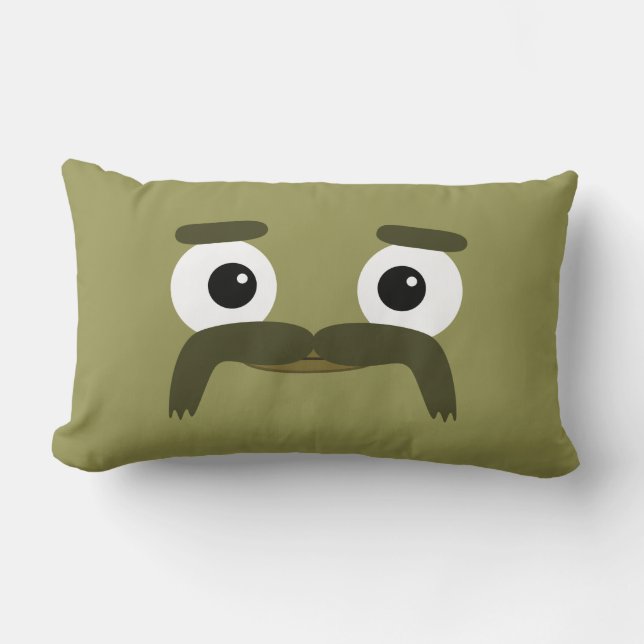 Almohada de BBSS Moustachios #3 (21" x13") (Anverso)